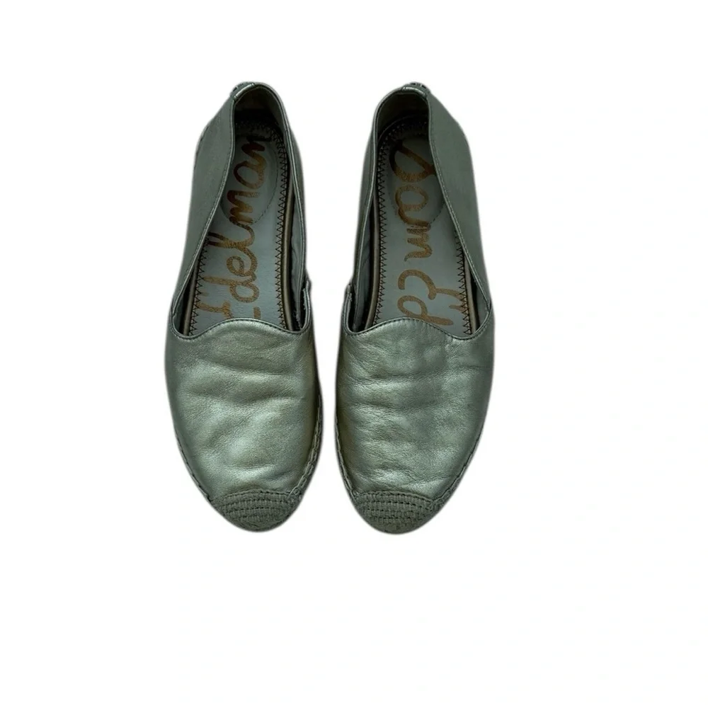 Sam Edelman Khloe Women's Slip-On Shoes Shiny Gold Espadrilles SIZE 7